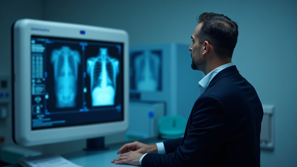 Radiografía de tórax con anotaciones diagnósticas sobre hallazgos patológicos en pulmones